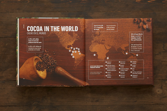 Infografía de lugares de producción de cacao en el mundo